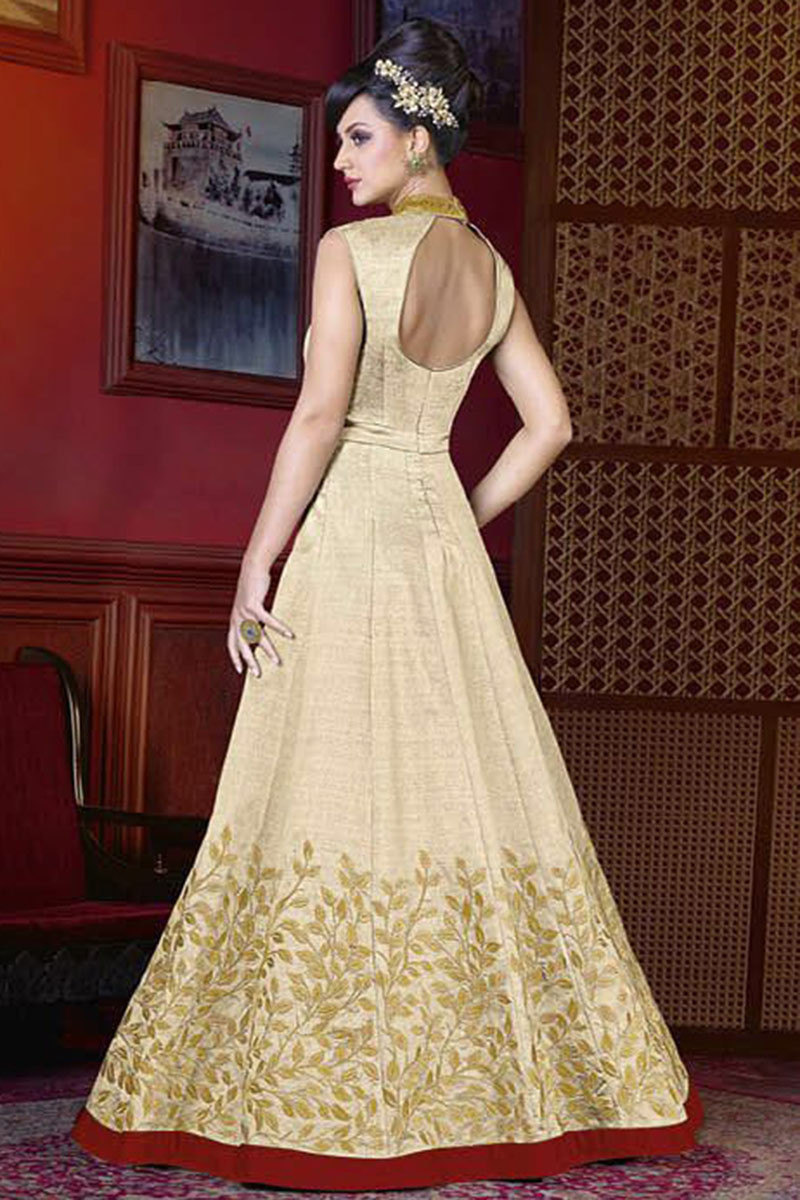 cream satin suit