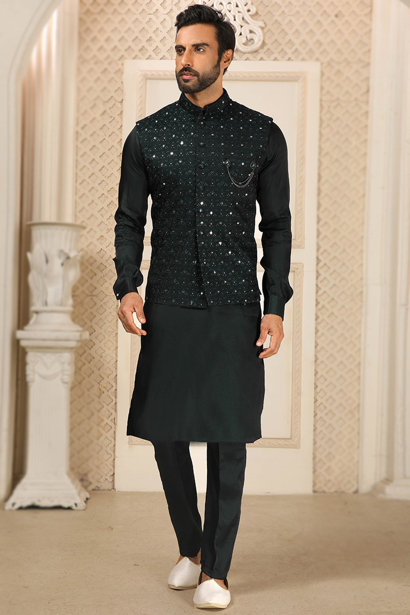 Indian Jacquard Pure Silk Kurta For Men’s Pakistani Wedding Wear Kurta  Pajama