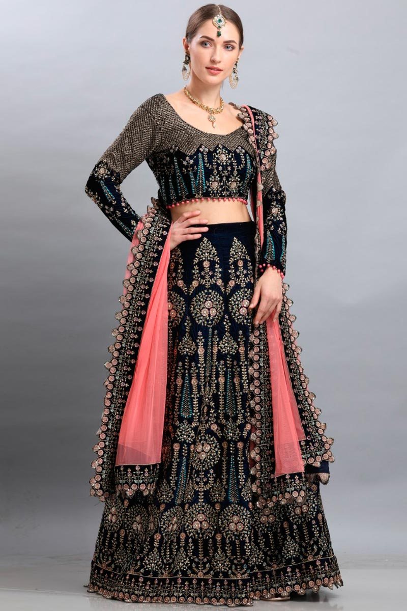 velvet choli