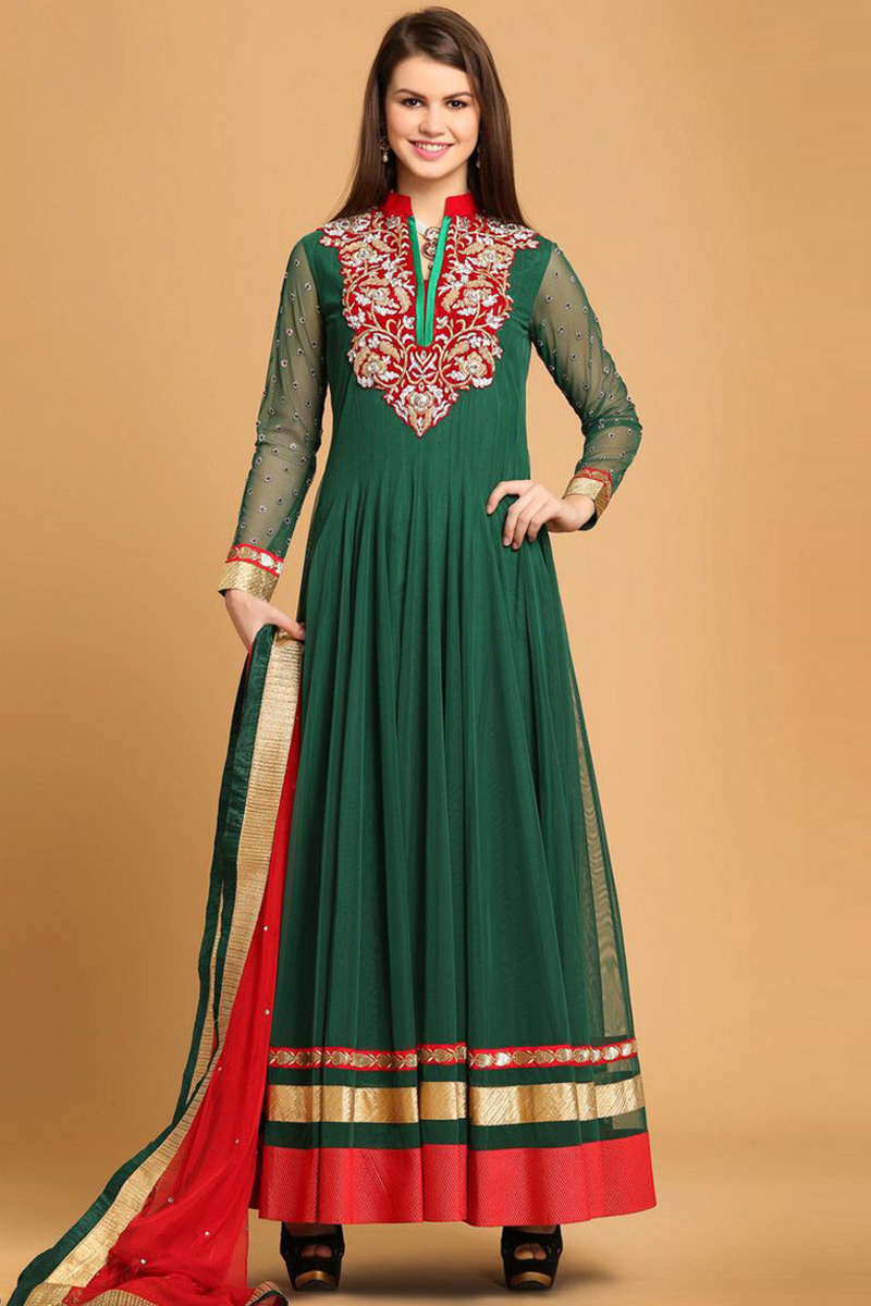 full sleeve net churidar