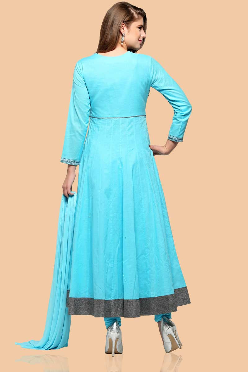 punjabi suit firozi colour