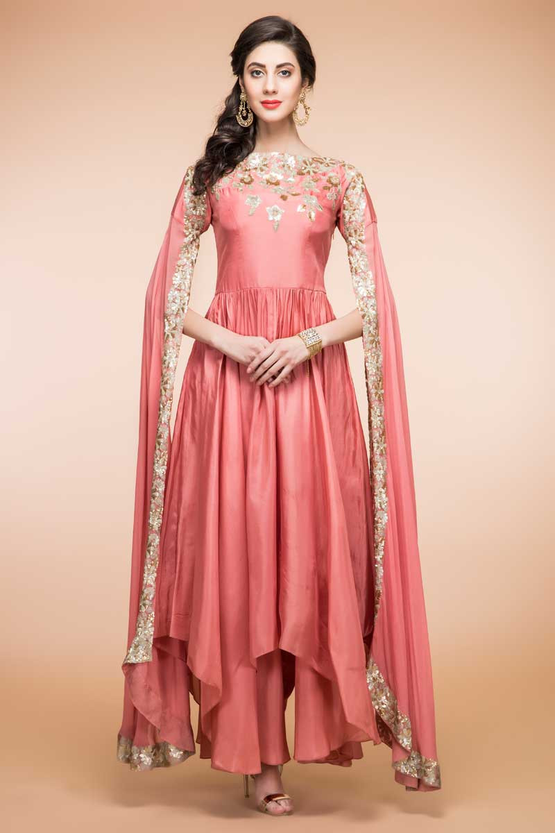 silk anarkali churidar