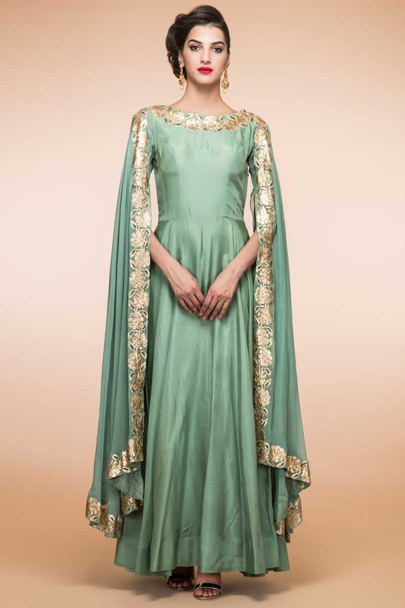 anarkali silk suit designs