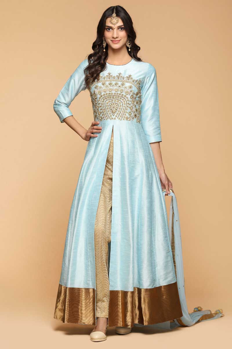 anarkali silk suit designs