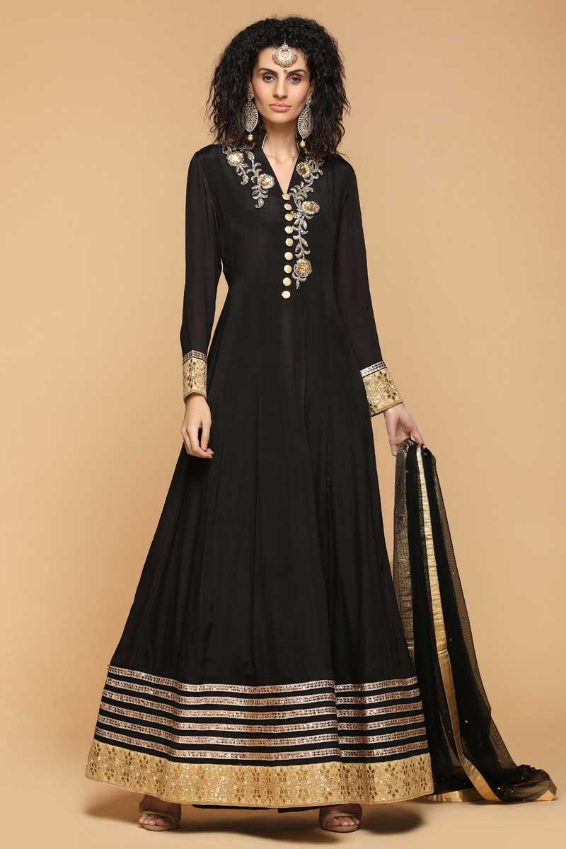black anarkali dress online