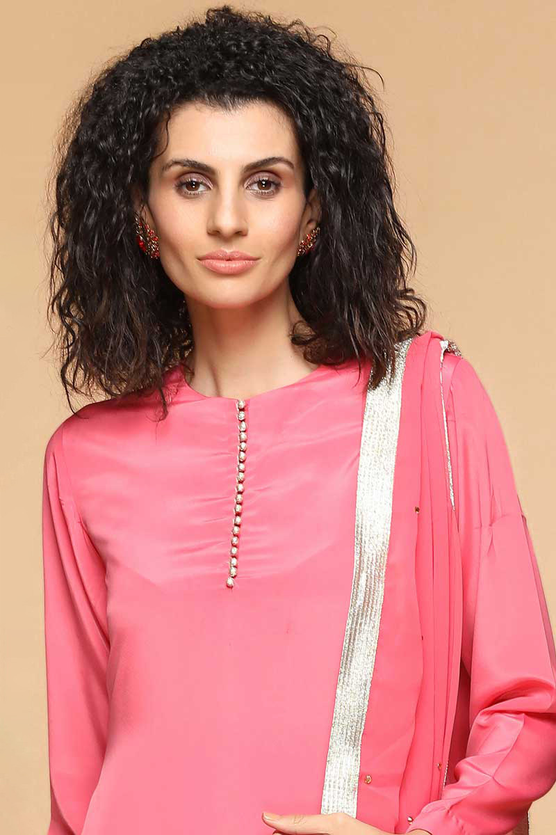 Buy Silk Rouge Pink Palazzo Pant Suit Online - 1928 | Andaaz Fashion