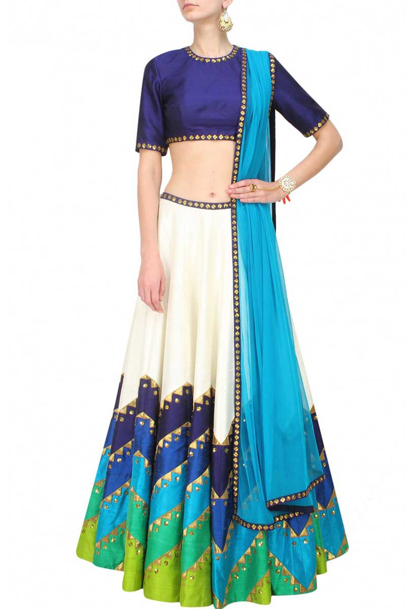 raw silk lehenga choli