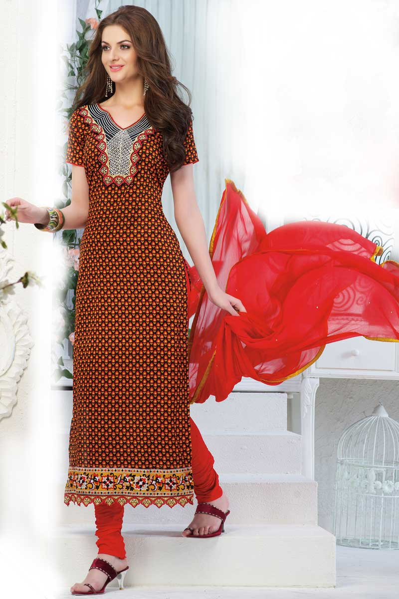 cotton dress with chiffon dupatta online