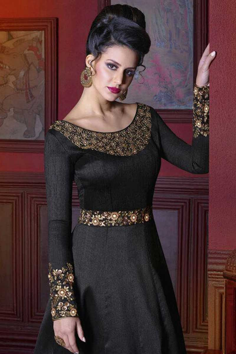 black color dress design