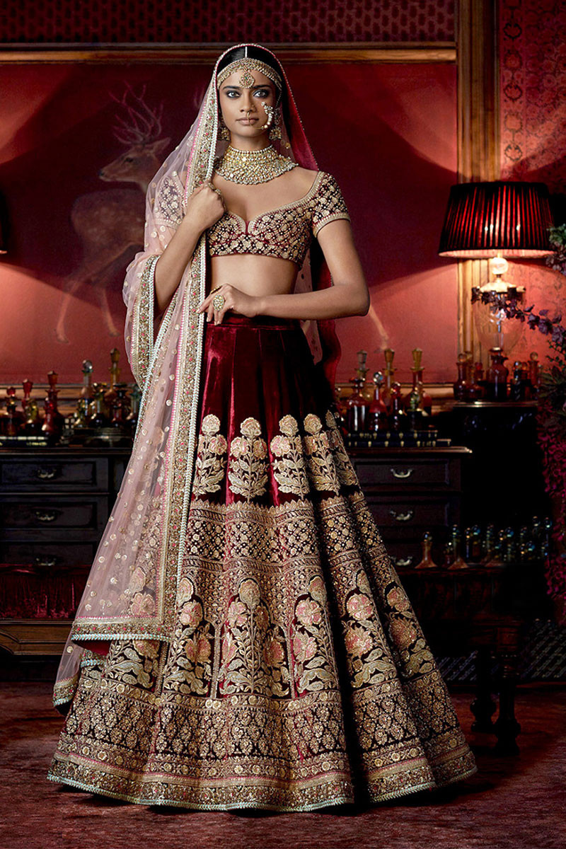 velvet lehenga dress