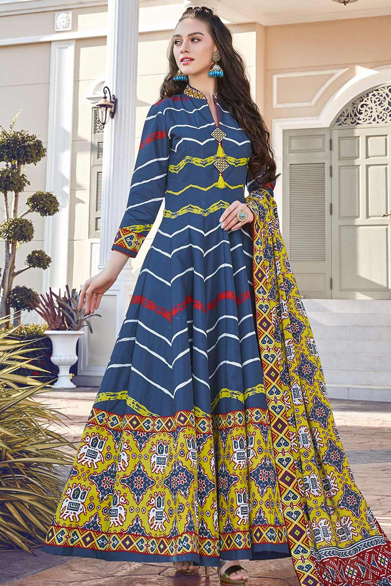 digital print anarkali suits