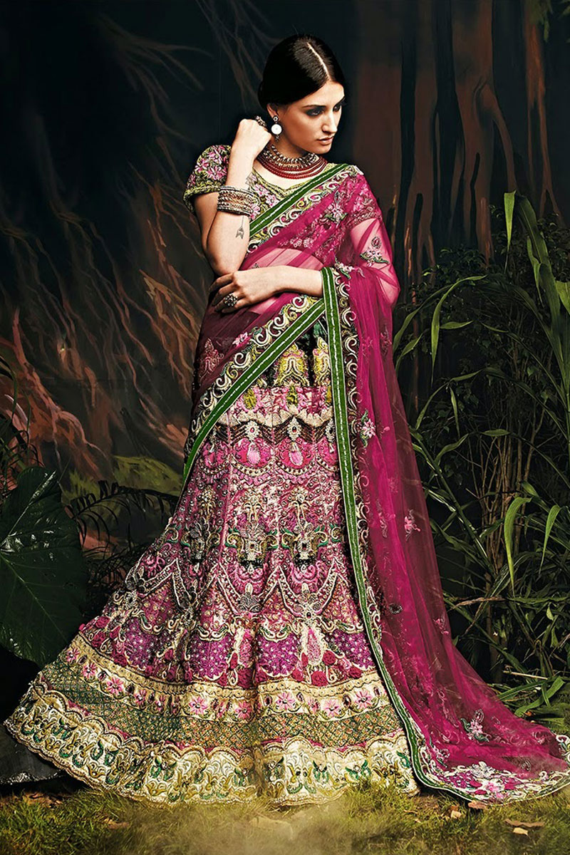 Boat neck bridal lehenga clearance