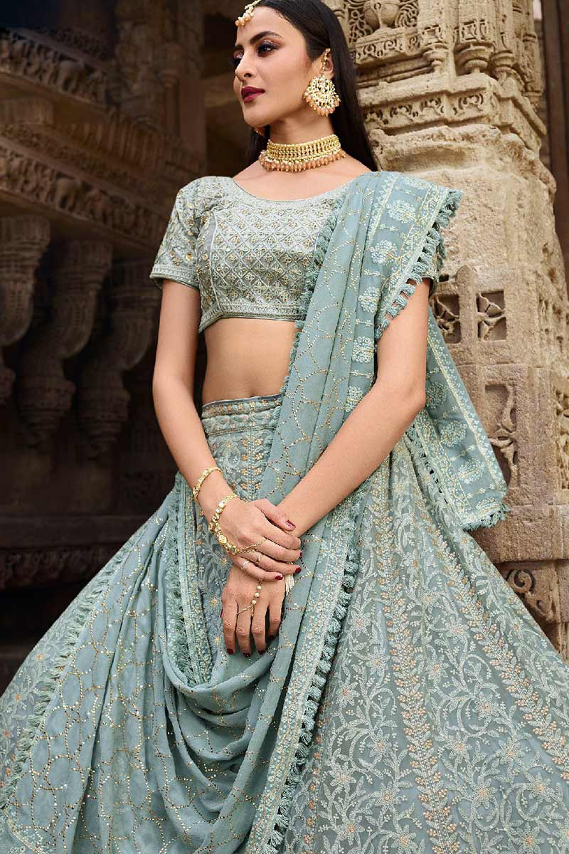 Lehenga choli in georgette material clearance