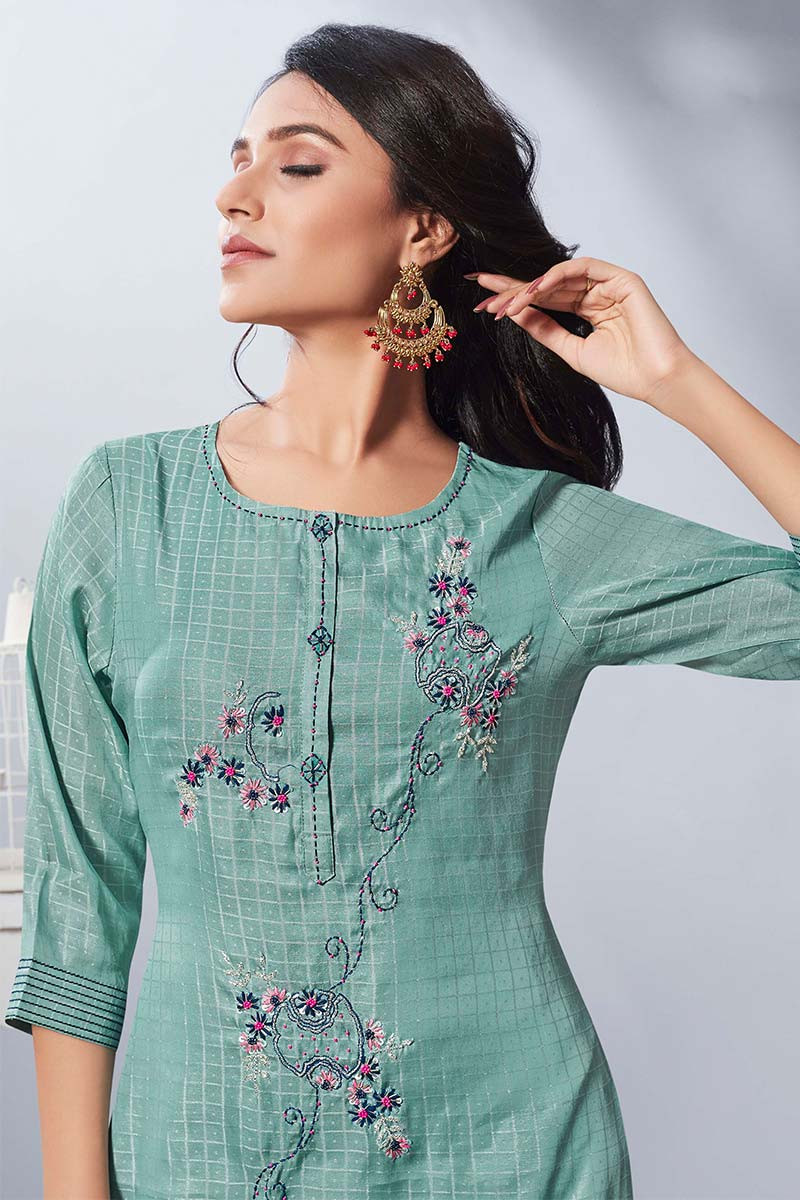 STK112-Pure Designer Khadi Cotton Kurti - Sreya Trends LLC-vachngandaiphat.com.vn