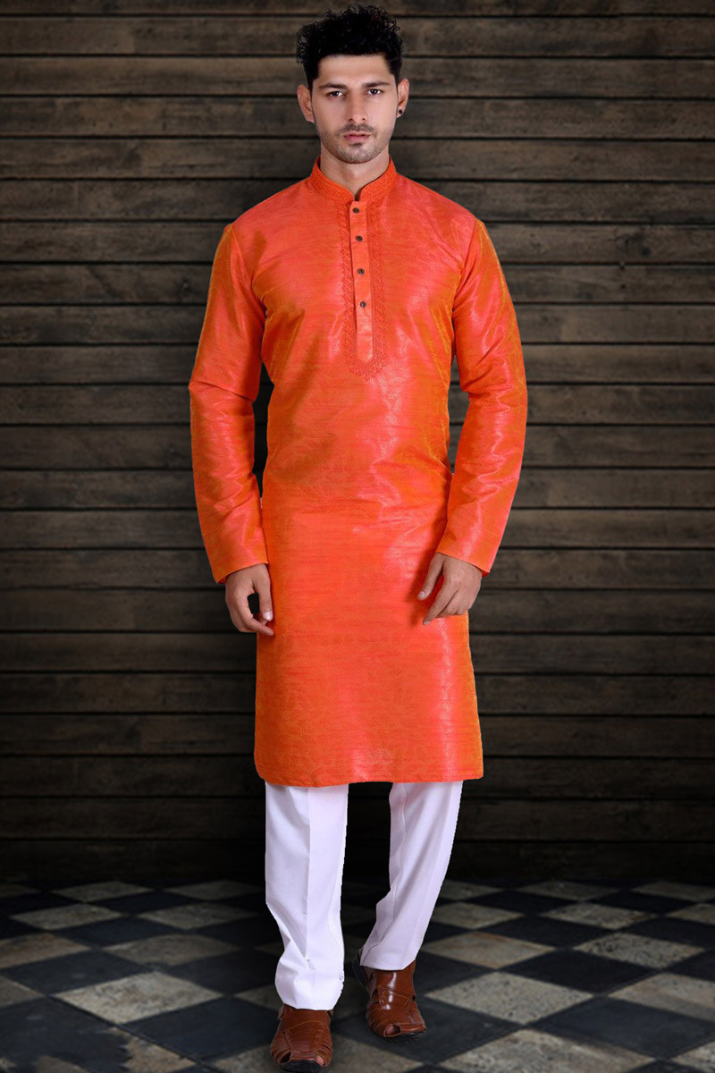 Buy Eid Special Pakistani Orange Kurta