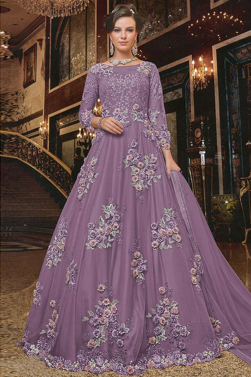 Buy purple colour gown online cheap online