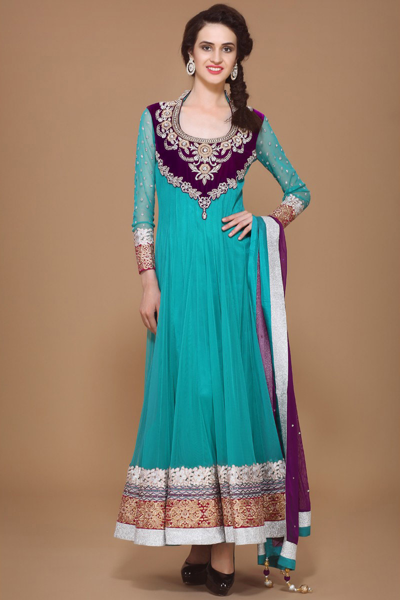 net churidar neck
