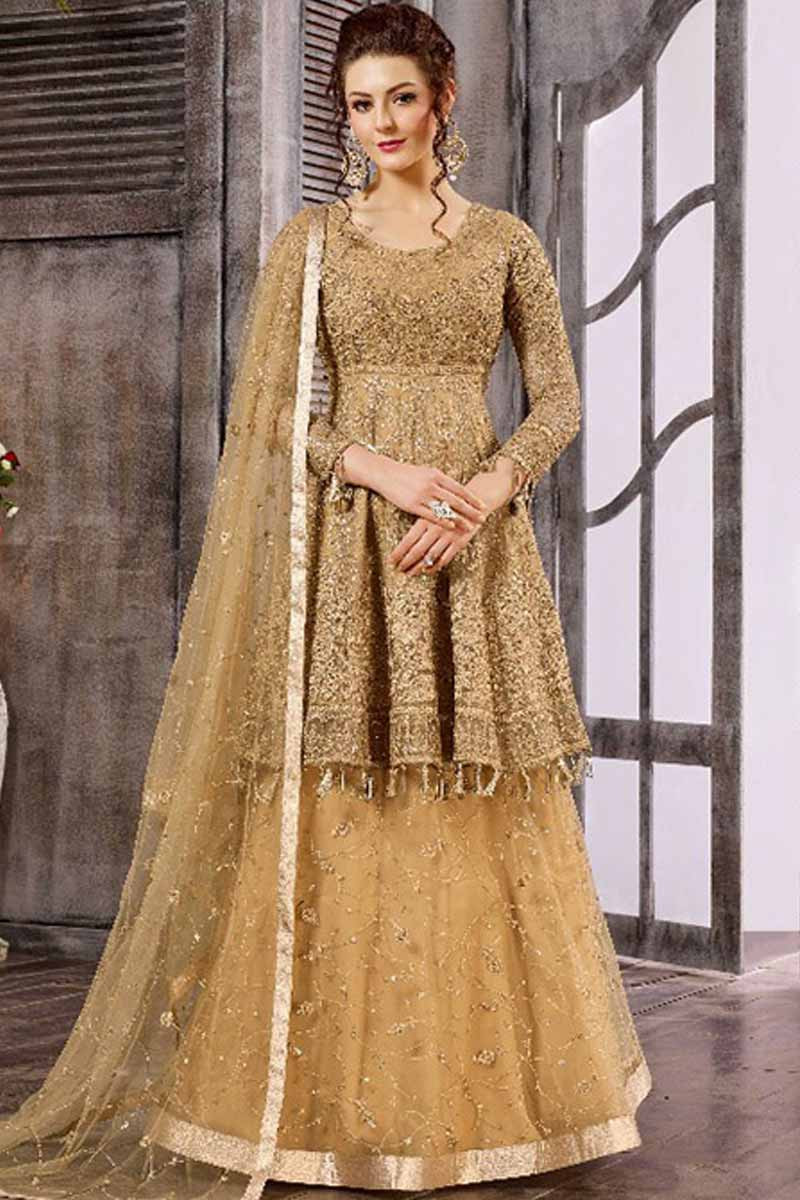 gold lehenga online