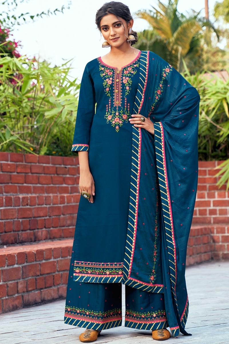 teal trouser suit