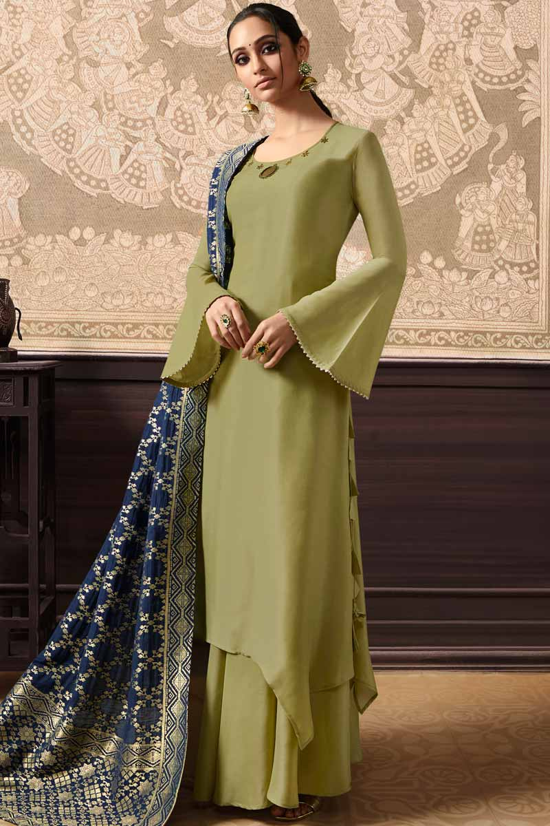 ankle length palazzo suits
