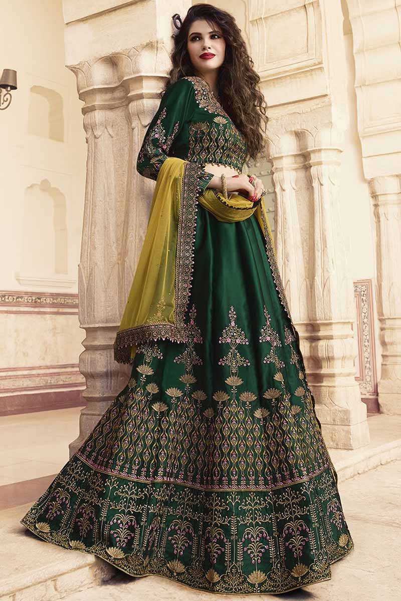 taffeta lehenga choli