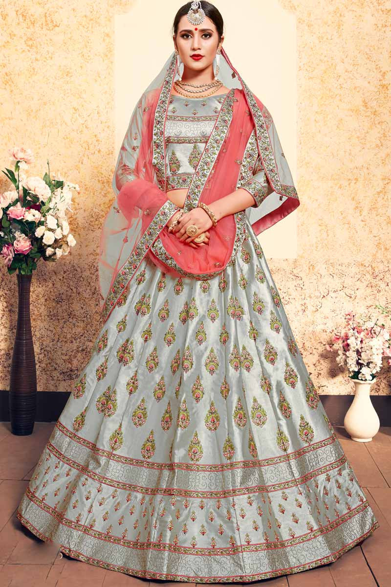 grey lehenga choli