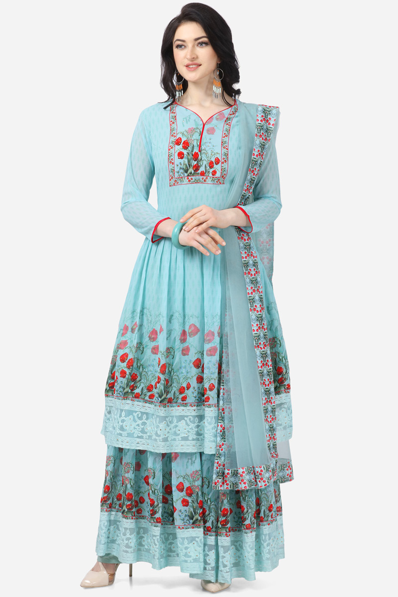 Printed sharara suit design Clearance