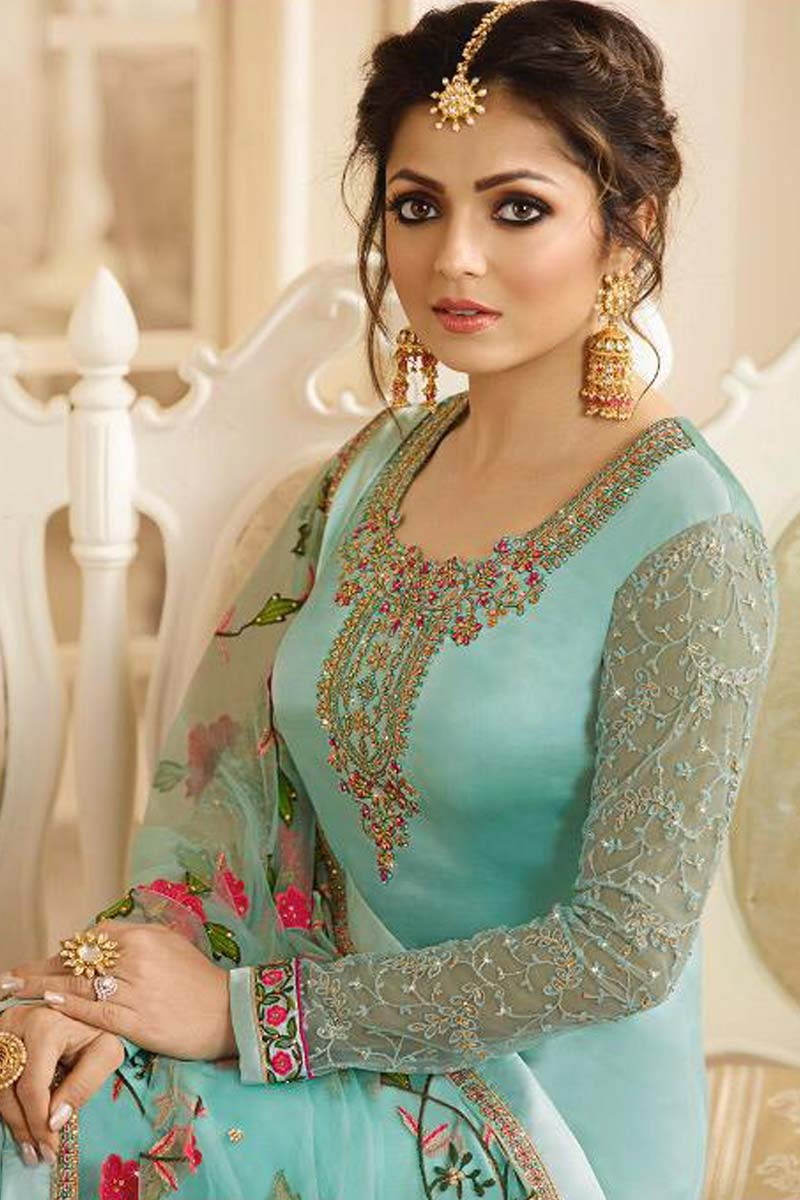 firozi colour suits