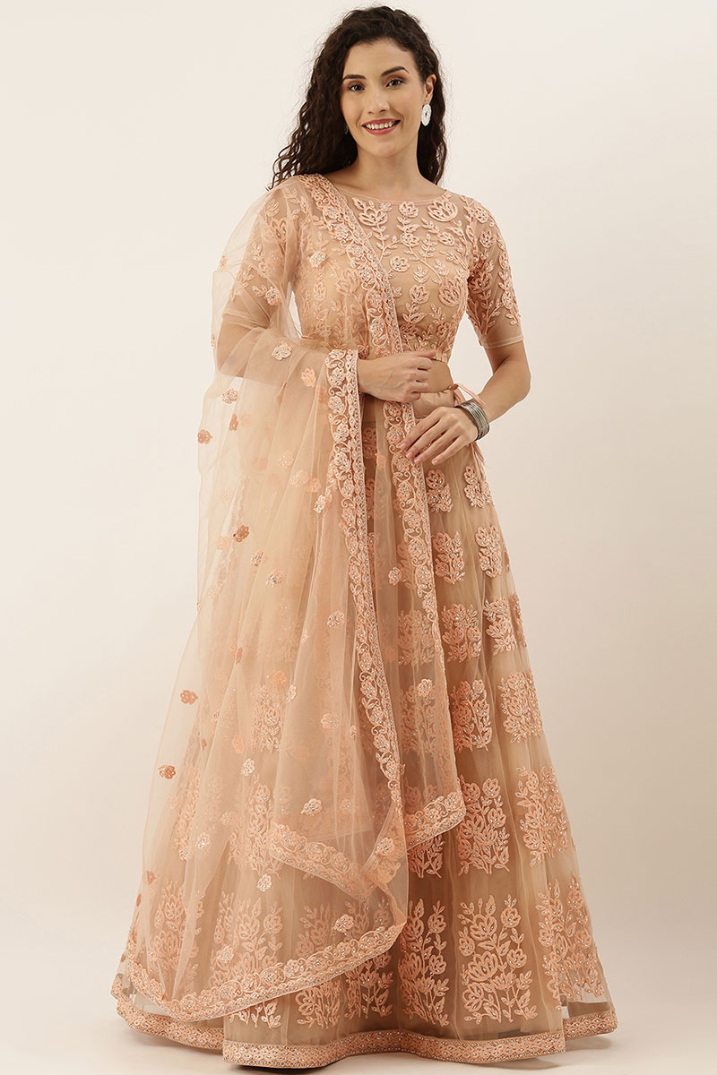 Trendy light peach lehenga Clearance