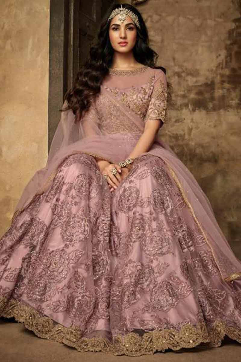 Buy Net Anarkali Suit In Lavender Pink Color Online - LSTV03074 ...