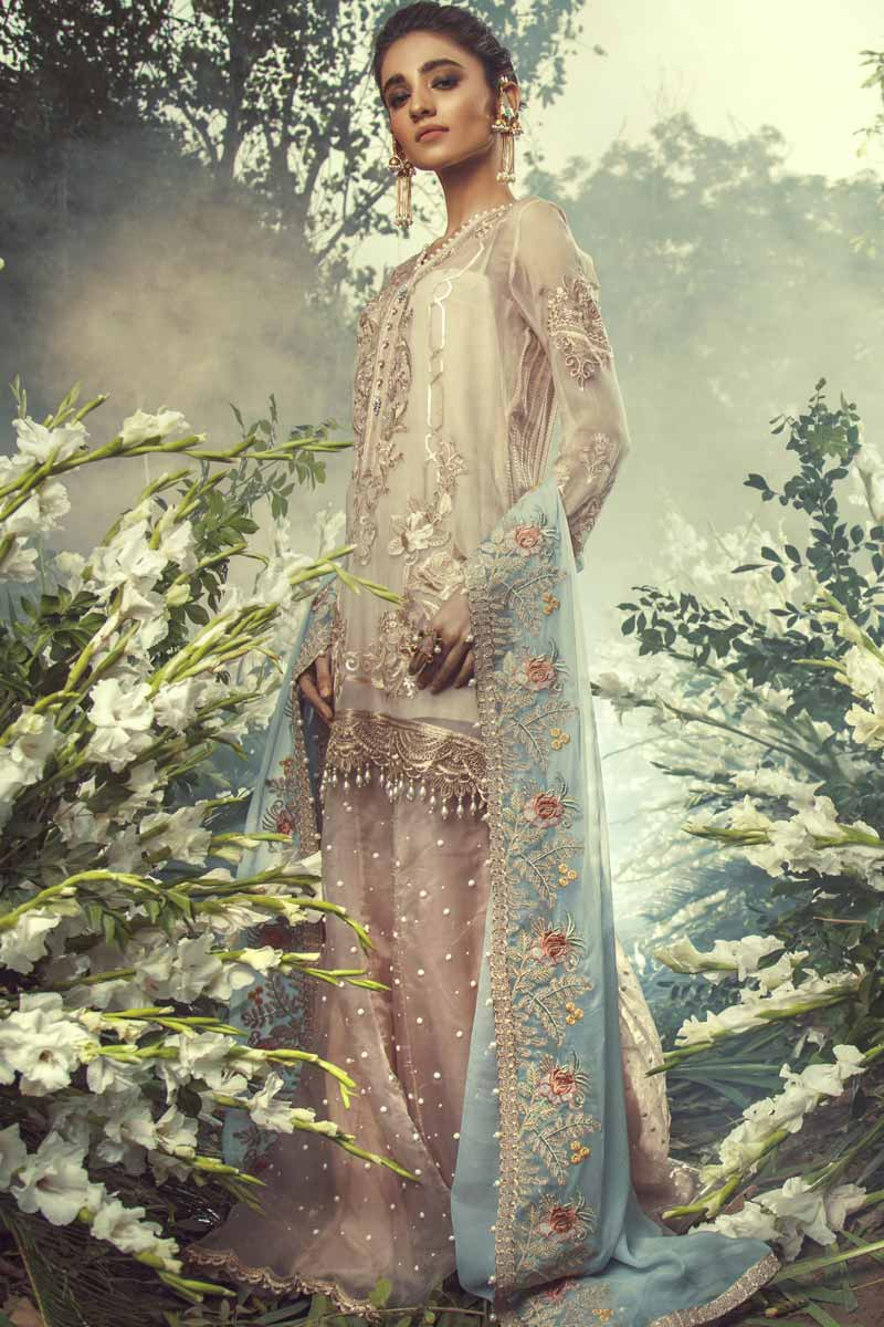 white chiffon pant suit