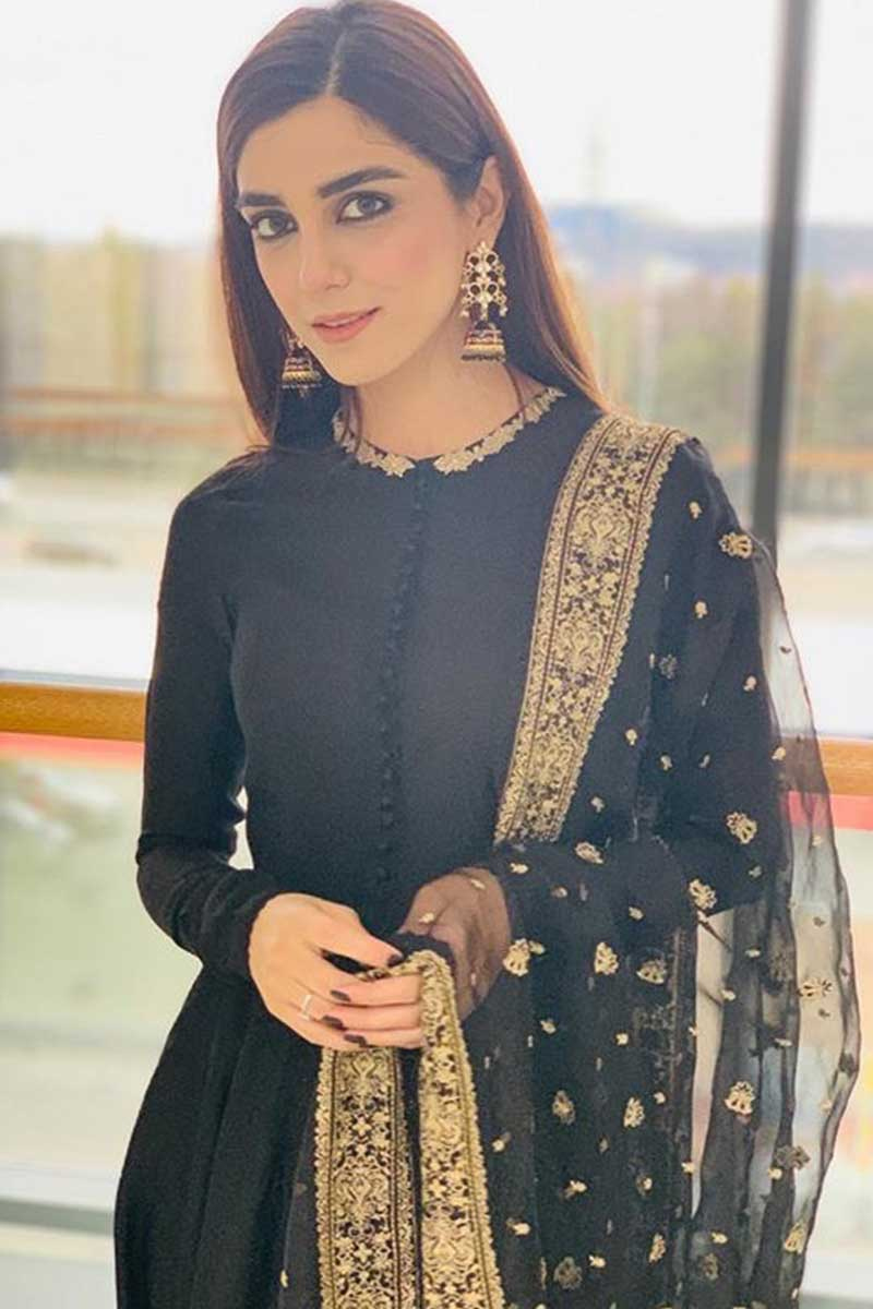 w black anarkali