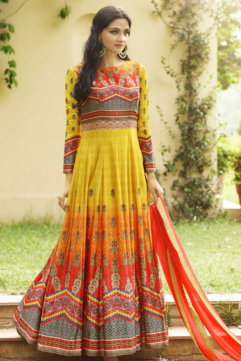 red cotton gown