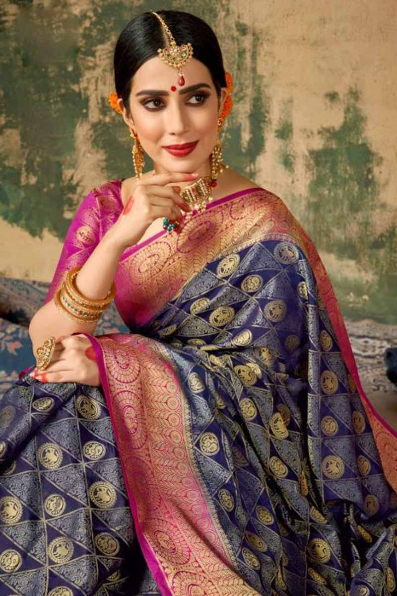 Banarasi Silk Sari Bollywood Kanchipuram Saree 