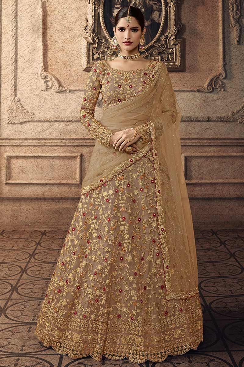 beige colour frocks