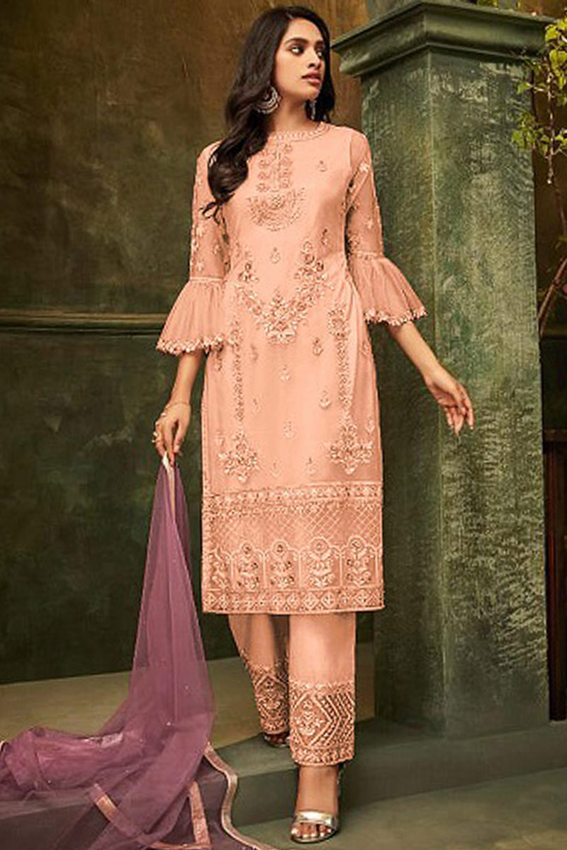 Peach color pants suit Clearance