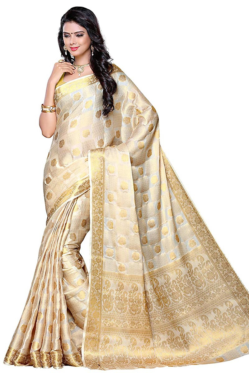 off white soft silk saree