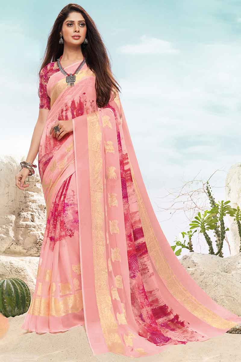 light pink chiffon blouse