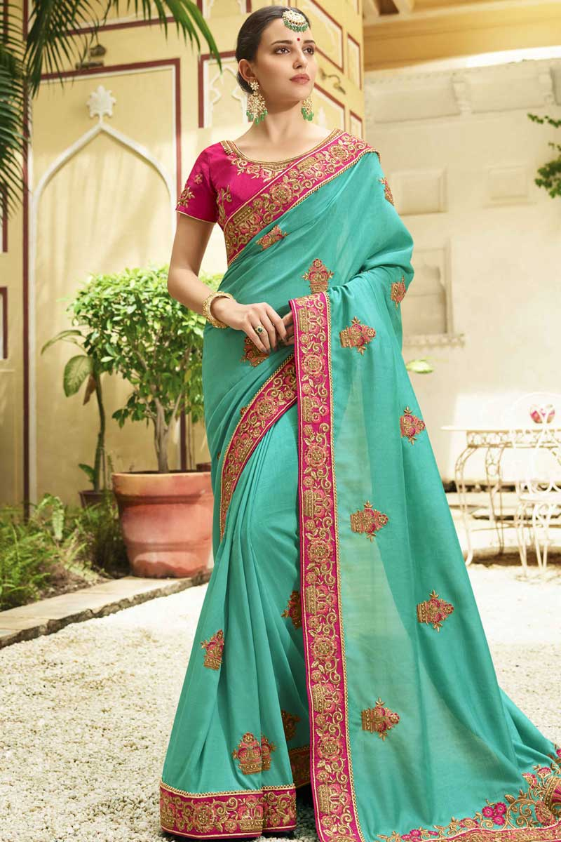 Buy Art Silk Saree With Pink Colour Blouse Online Sarv0374 Andaaz Fashion We have everything from pink sarees, pink sarees with border and much more. art silk saree with pink colour blouse