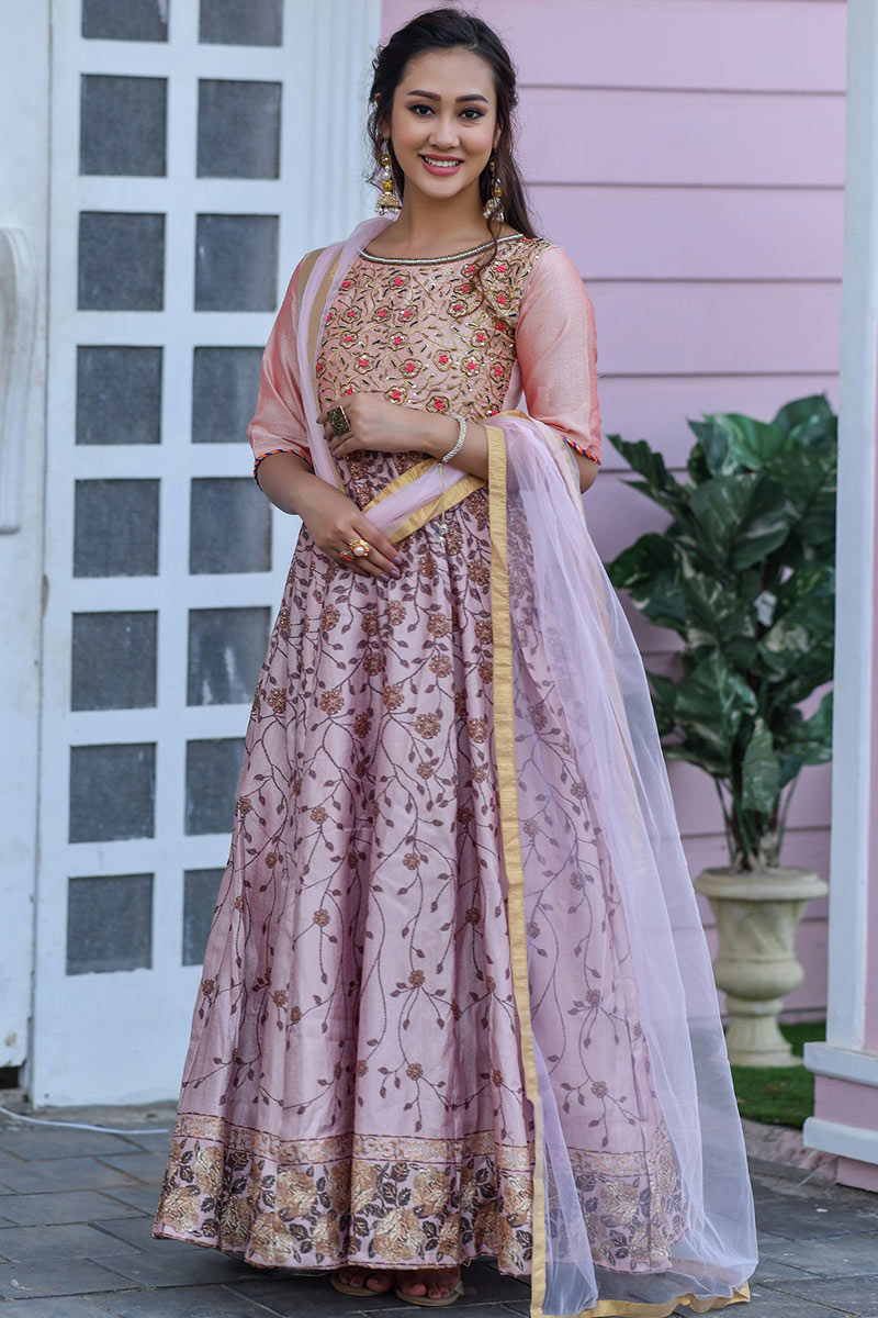 floral anarkali suits