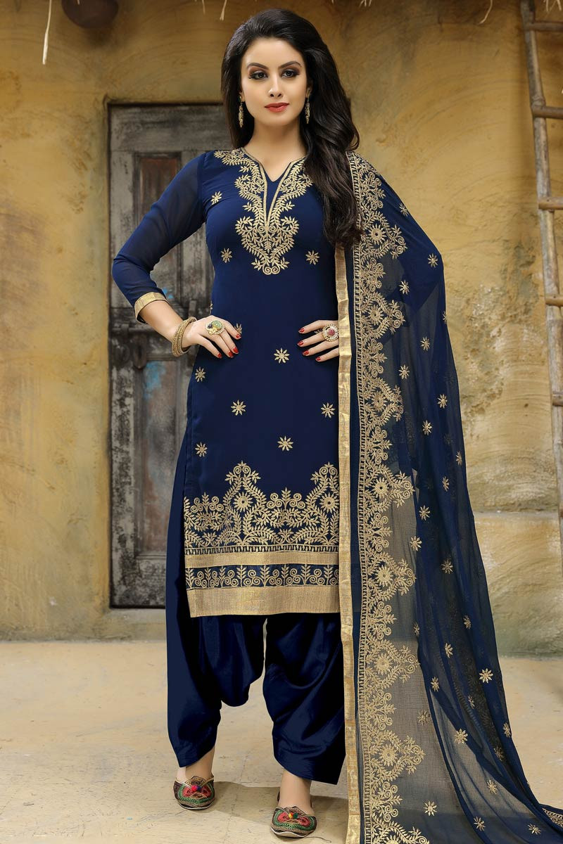 hand work patiala salwar suit