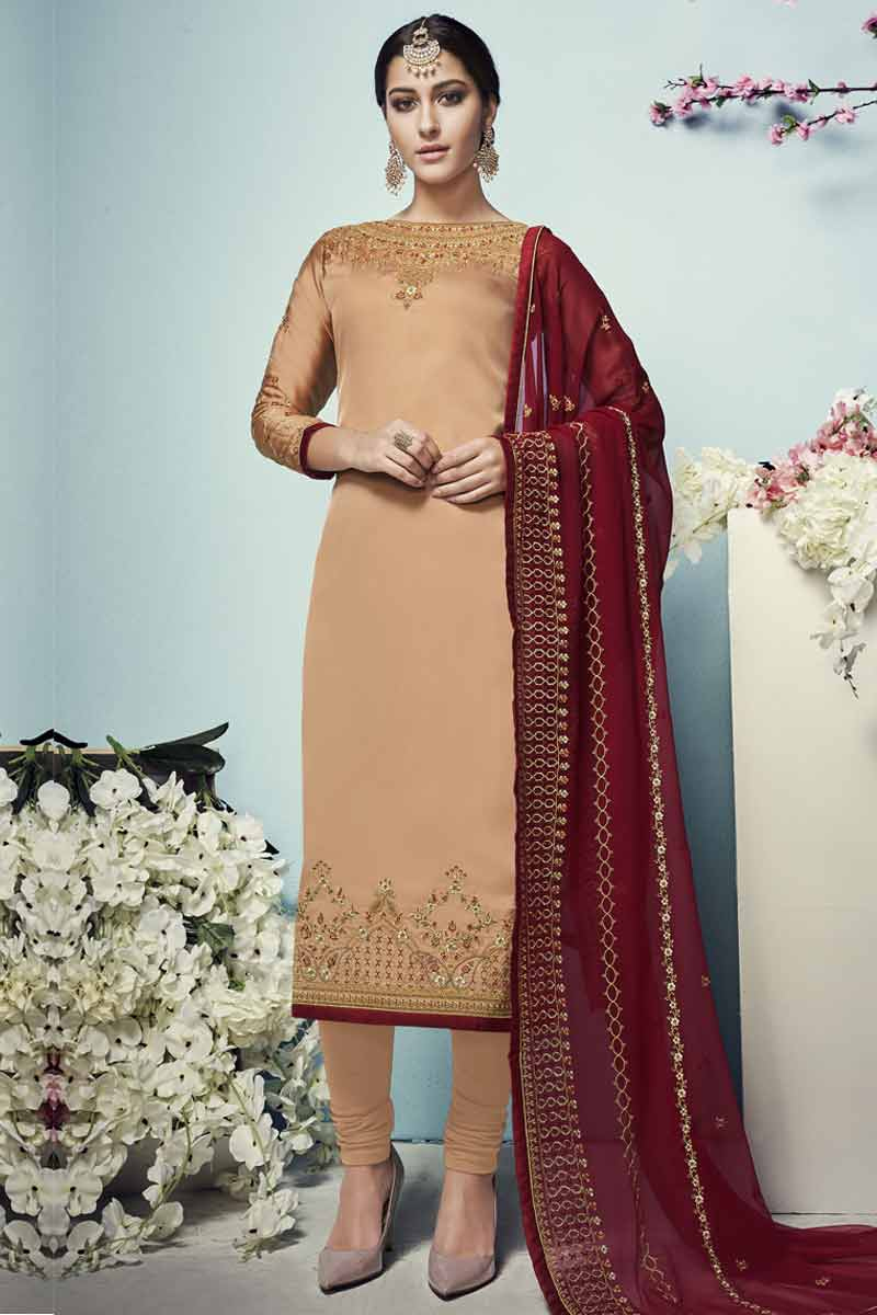 Satin churidar material clearance