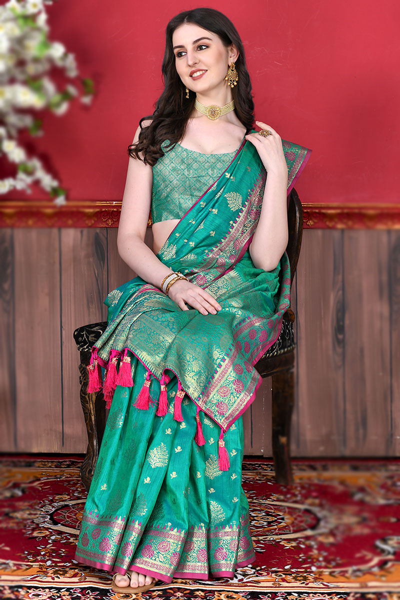 Peacock Green Wedding Saree 2024 www.lightgames.pro