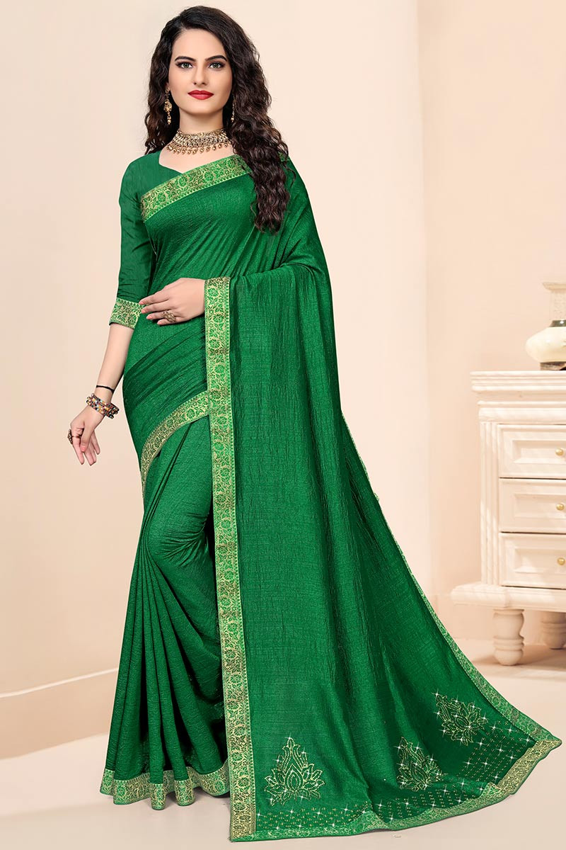 37% OFF on Sonika Plain Maroon & Dark Green Faux Georgette Saree on  Snapdeal | PaisaWapas.com