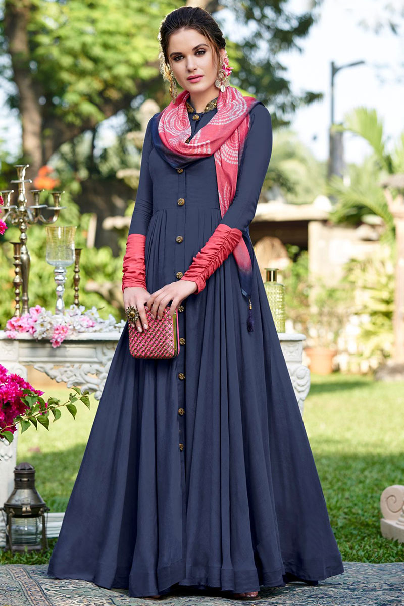 Rayon anarkali gown Clearance