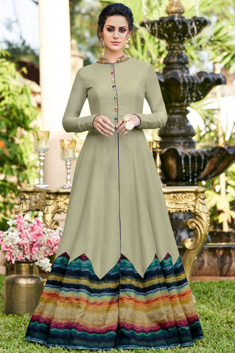 Rayon anarkali gown Clearance