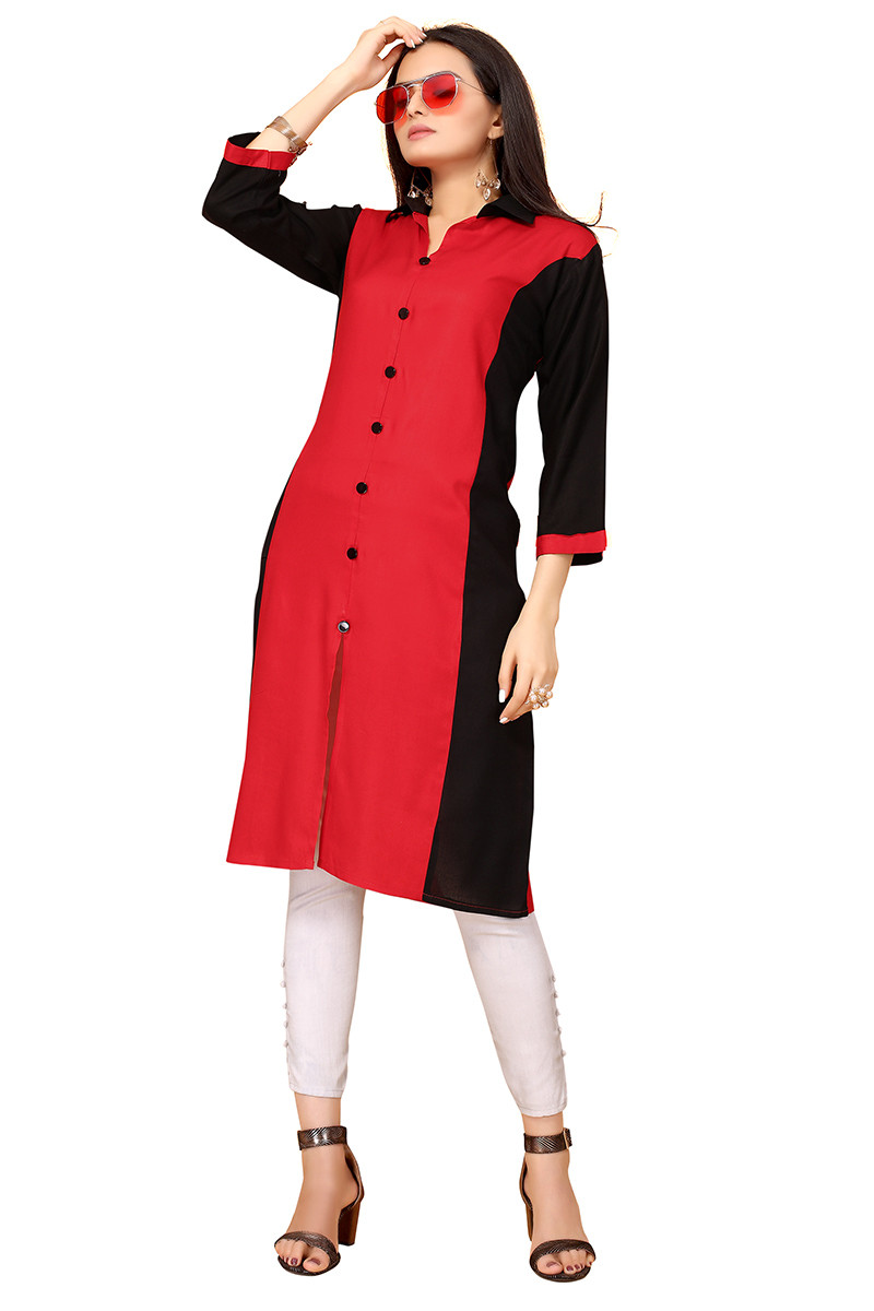 Red Silk Kurtis Online Shopping for Women at Low Prices