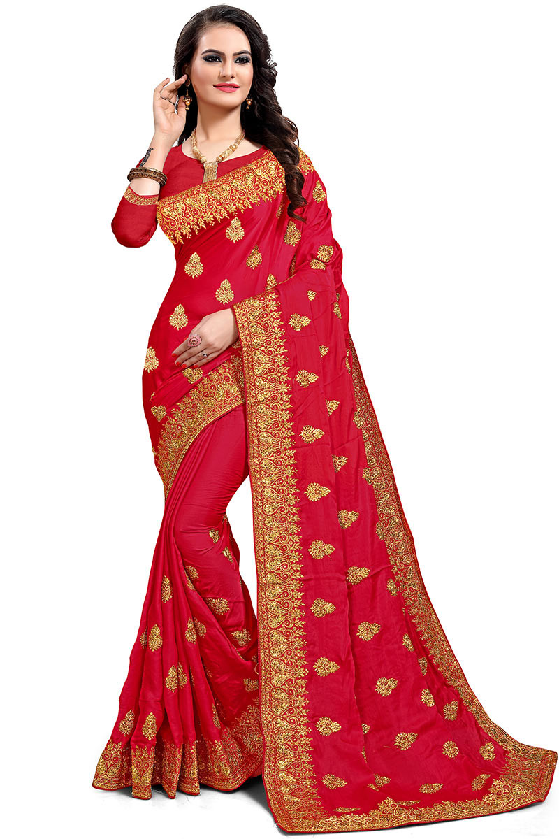 satin party wear sarees