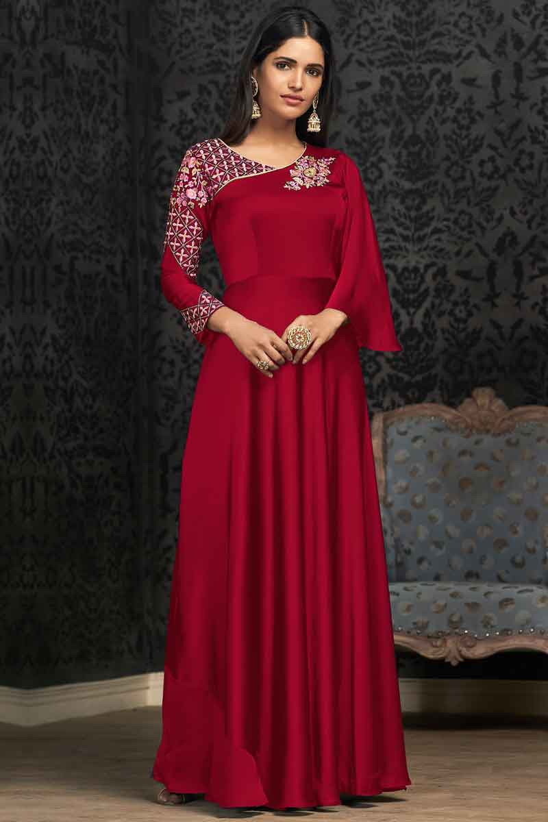 party dress red colour