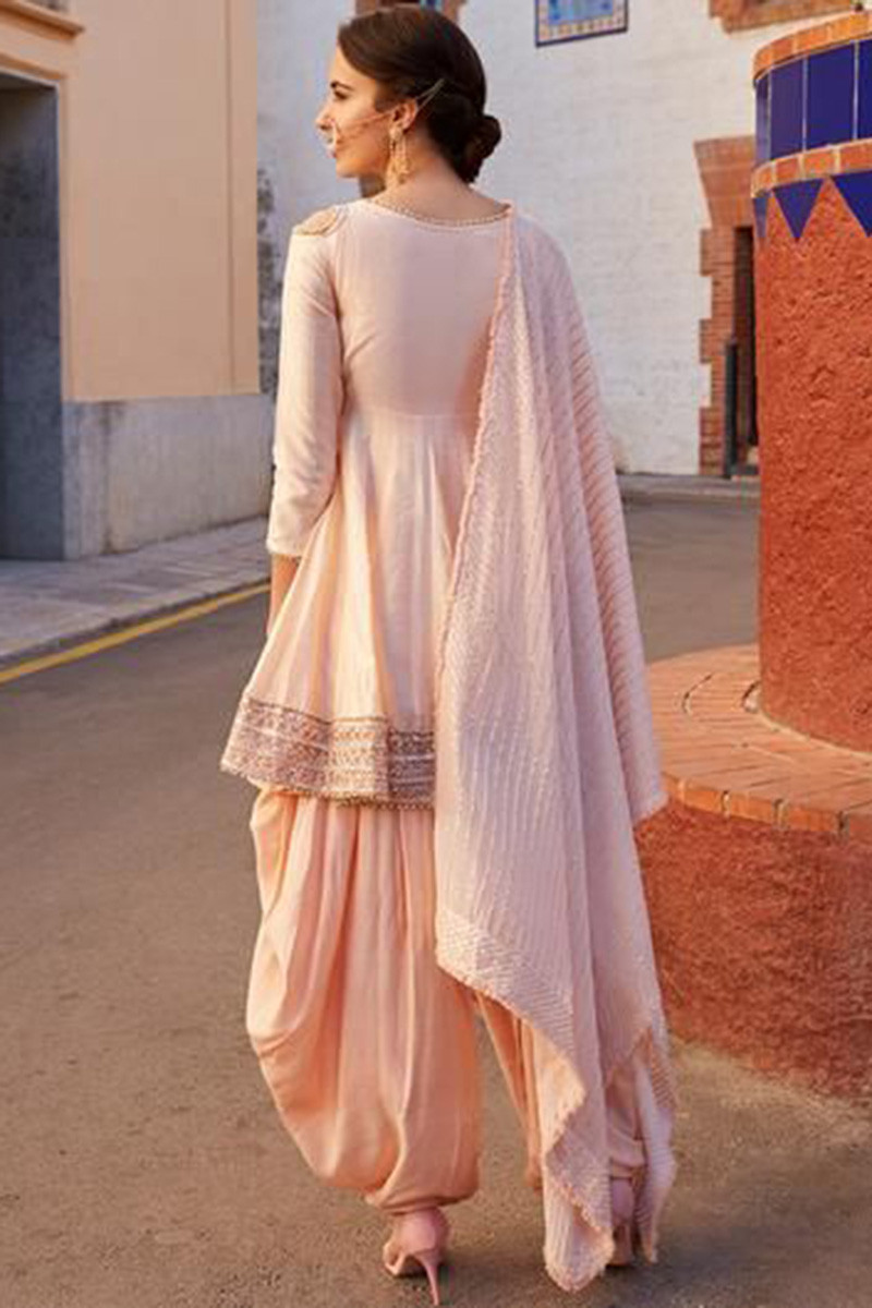 plain long anarkali suit